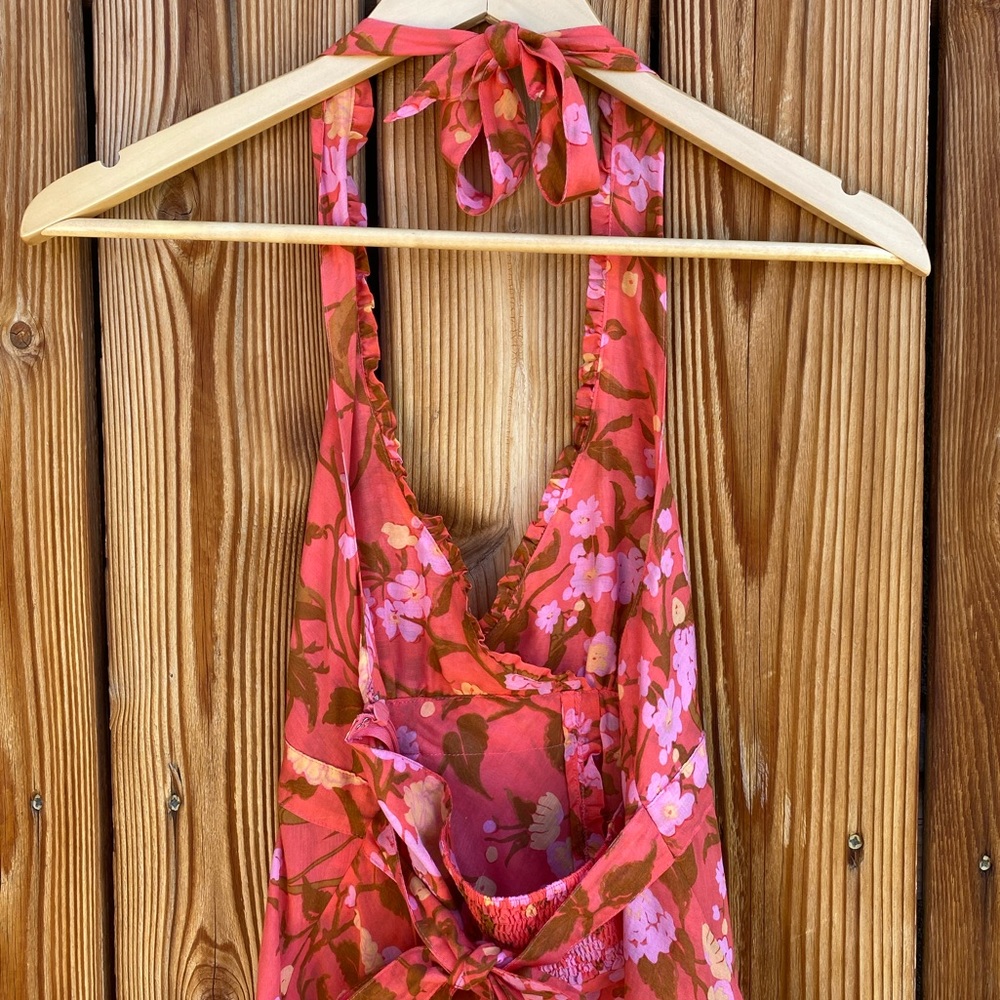 🌸Anthropologie ruffle trimmed bright halter top🌸 - Picture 14 of 16